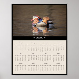 Affiche du calendrier du mur de canard mandarin 20