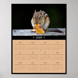 Affiche du calendrier du mur de Chipmunk 2025
