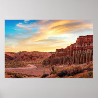 Affiche du canyon du désert | Art mural du coucher