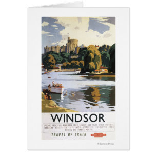 Affiche du château de Windsor sur les chemins de f