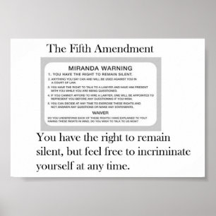 Affiche du cinquième amendement