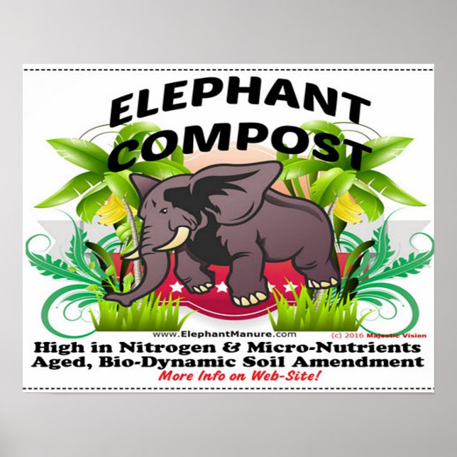 Affiche du compostage éléphant (Devant)