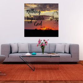 Affiche du coucher de soleil Rien n'est impossible