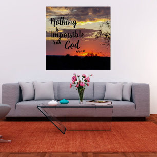 Affiche du coucher de soleil Rien n'est impossible