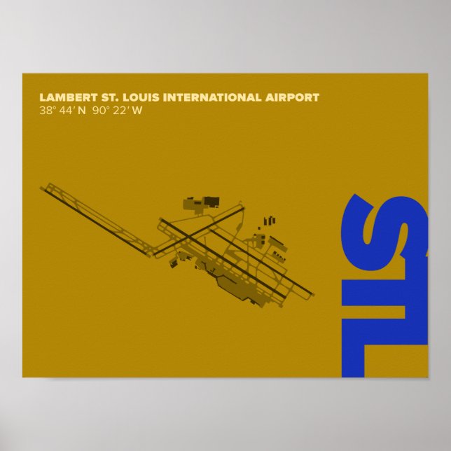 Affiche du diagramme de l'aéroport de Saint-Louis (Devant)