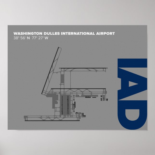 Affiche du diagramme de l'aéroport de Washington D (Devant)