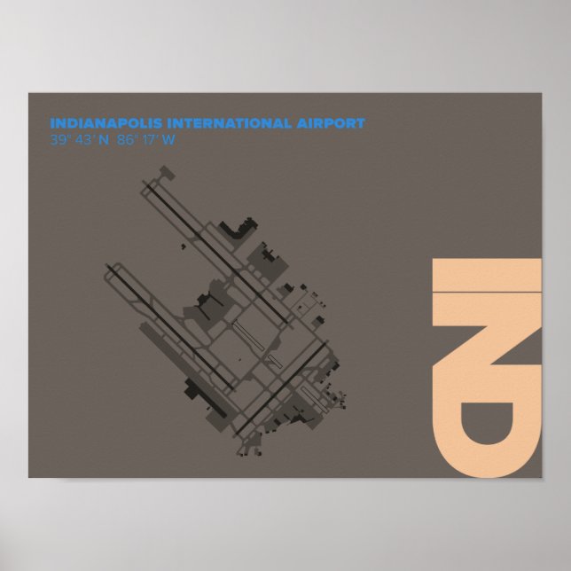 Affiche du diagramme de l'aéroport d'Indianapolis  (Devant)