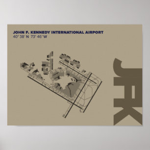 Affiche du diagramme de l'aéroport Kennedy (JFK)