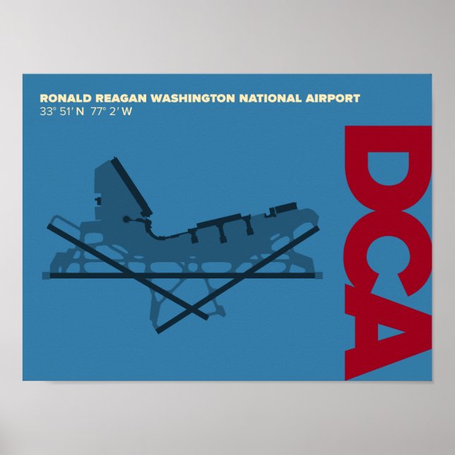 Affiche du diagramme de l'aéroport national Reagan (Devant)