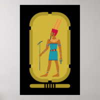 Affiche du dieu Amun de l'air
