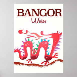 Affiche du dragon de Bangor au Pays de Galles