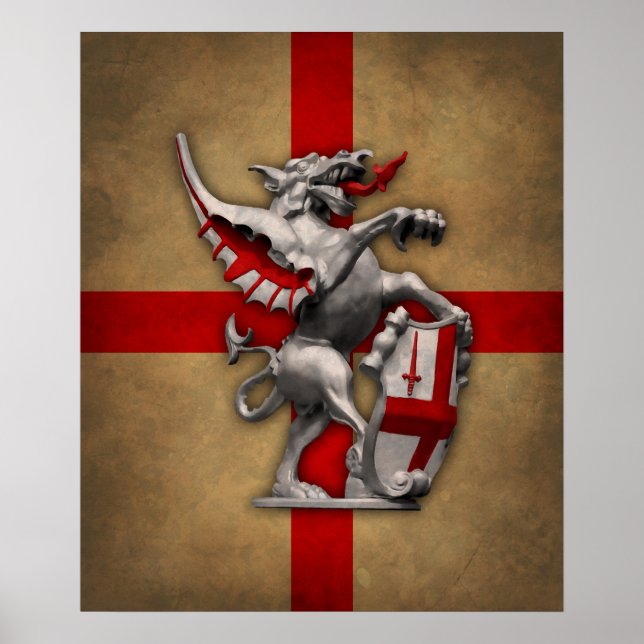 Affiche du dragon de la City de Londres (Devant)