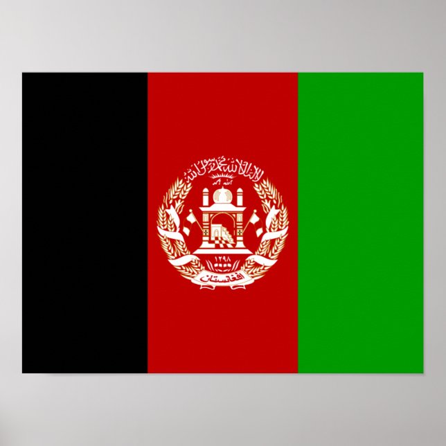 Affiche du drapeau afghan (Devant)