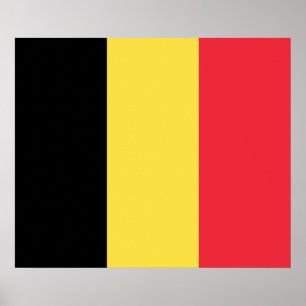 Affiche du drapeau belge patriotique
