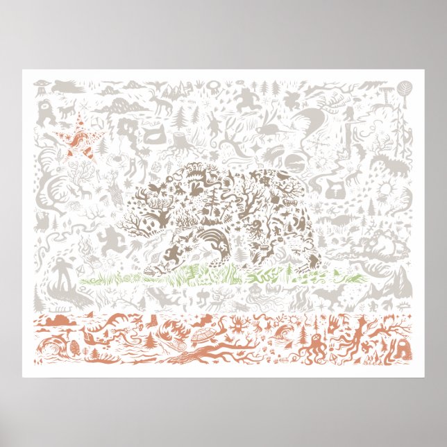 Affiche du drapeau californien (Devant)