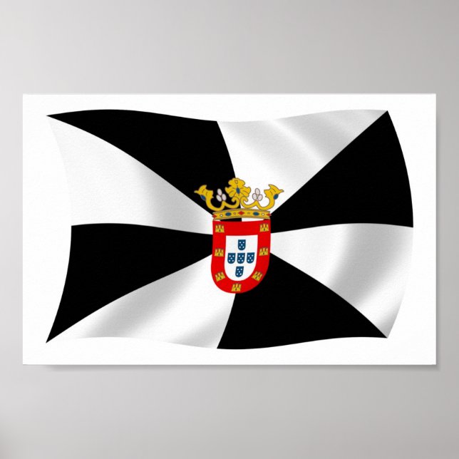 Affiche du drapeau de Ceuta Imprimer (Devant)