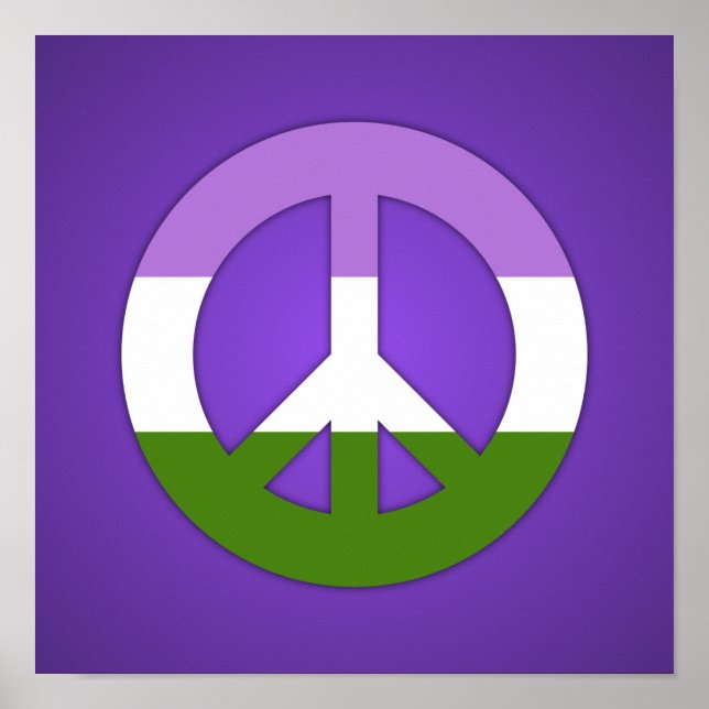 Affiche du drapeau de fierté genderqueer (Devant)