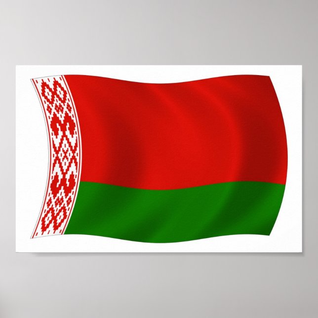 Affiche du drapeau de la Biélorussie (Devant)