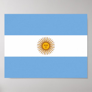 Affiche du drapeau de l'Argentine
