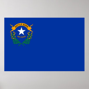 Affiche du drapeau de l'État du Nevada