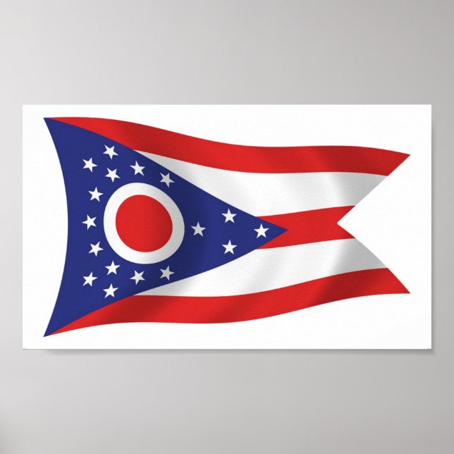 Affiche du drapeau de l'Ohio Imprimer (Devant)