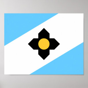 Affiche du drapeau de Madison, Wisconsin