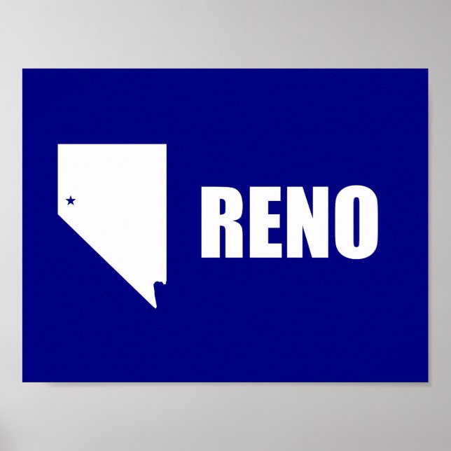 Affiche du drapeau de Reno, Nevada (Devant)