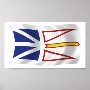 Affiche du drapeau de Terre-Neuve-et-Labrador Impr