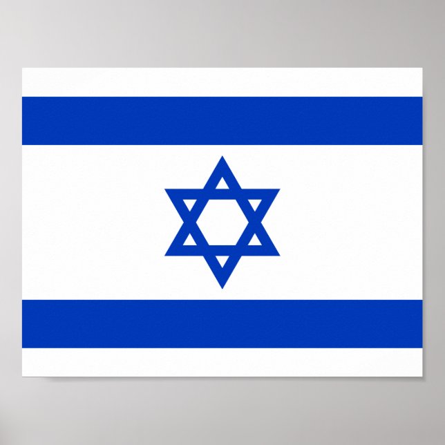 Affiche du drapeau d'Israël (Devant)