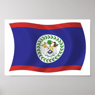 Affiche du drapeau du Belize
