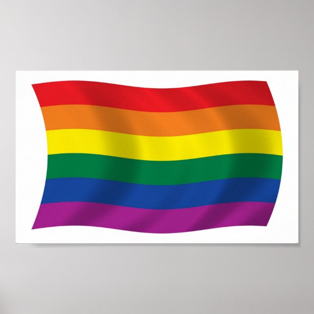Affiche du drapeau du mouvement gay pride Imprimer (Devant)