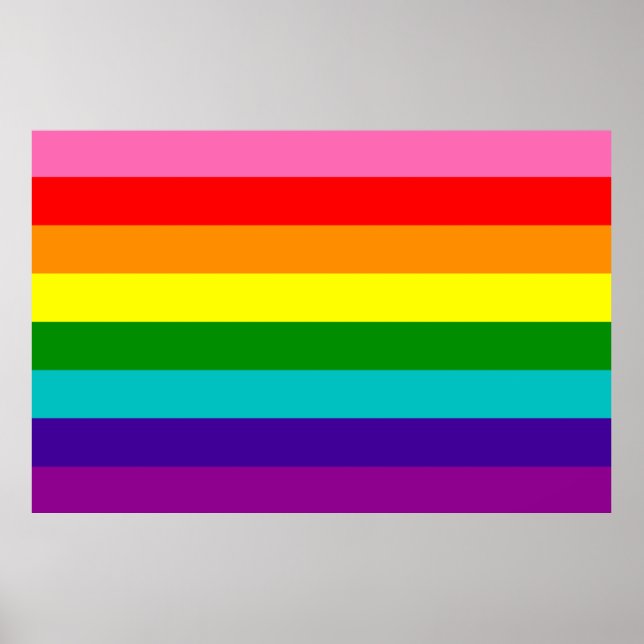 Affiche du drapeau gay de Rainbow LGBT (Devant)