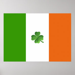 affiche du drapeau irlandais