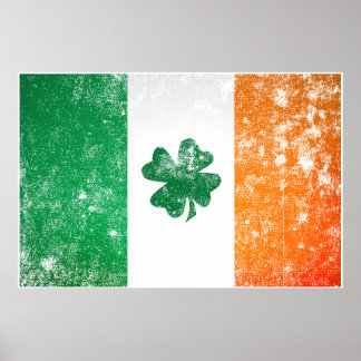 Affiche du drapeau irlandais