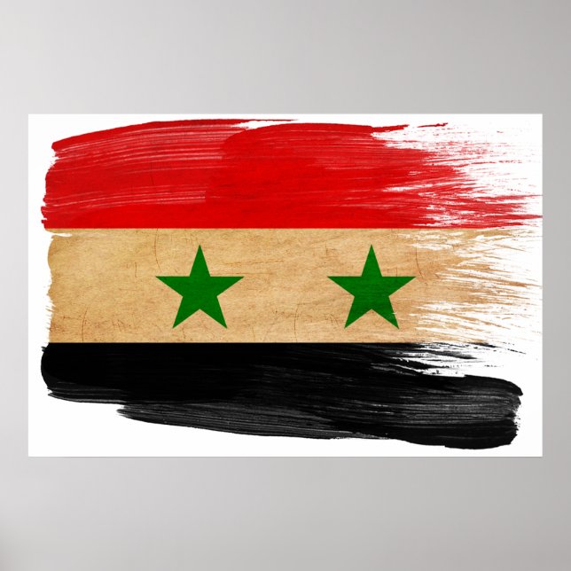 Affiche du drapeau syrien (Devant)