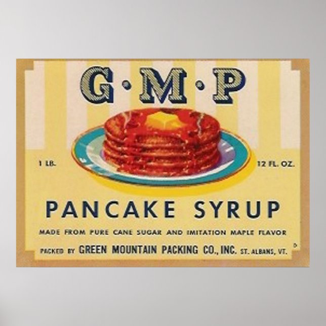 affiche du étiquette au sirop de crêpe gmp (Devant)