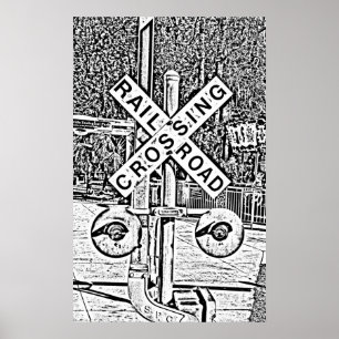 Affiche du franchissement ferroviaire