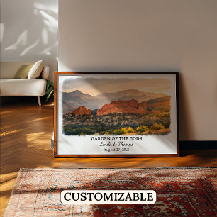 Affiche du Garden of the Gods Colorado, Aquarelle