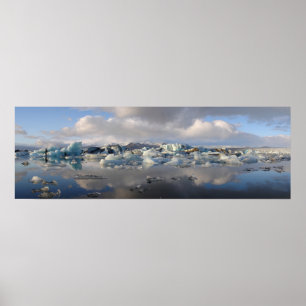 Affiche du glacier Jokulsarlon en Islande