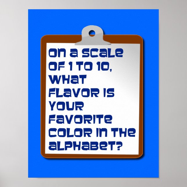 Affiche du goût de l'alphabet (Devant)