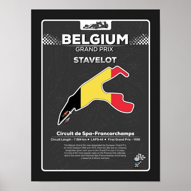 Affiche du GP Belge (Devant)