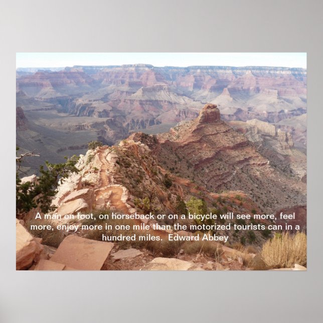 Affiche du Grand Canyon avec citation de l'abbaye  (Devant)