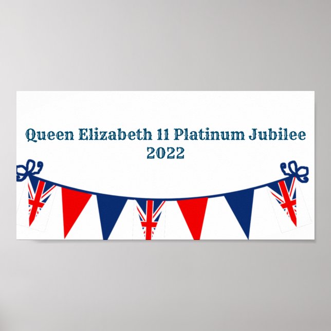 Affiche du jubilé de platine Reine Elizabeth 11 (Devant)