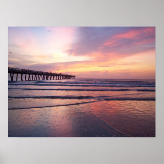 Affiche du lever du soleil en août