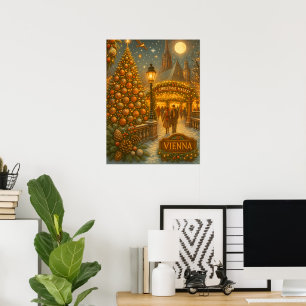 Affiche du Marché de Noël de Vienne Fêtes de fin