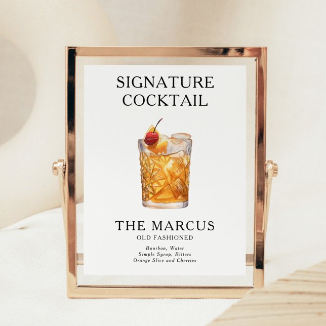 Affiche du menu Cocktail Signature (Créateur téléchargé)