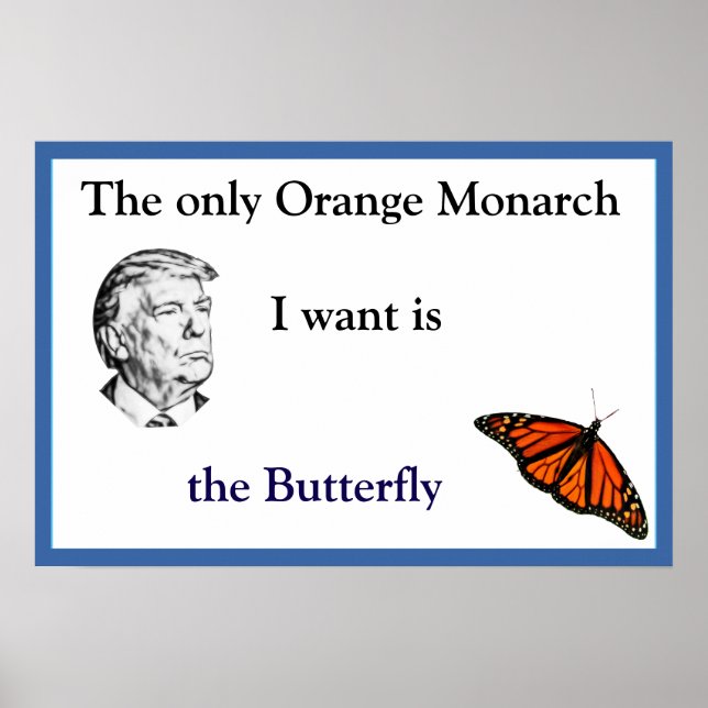 Affiche du monarque orange (Devant)