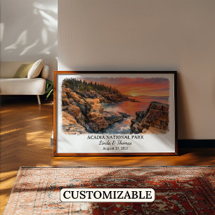 Affiche du Parc national d'Acadia dans le Maine, A