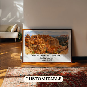 Affiche du Parc National de Bryce Canyon Utah, Aqu