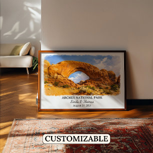 Affiche du Parc national des Arches Utah, Aquarell